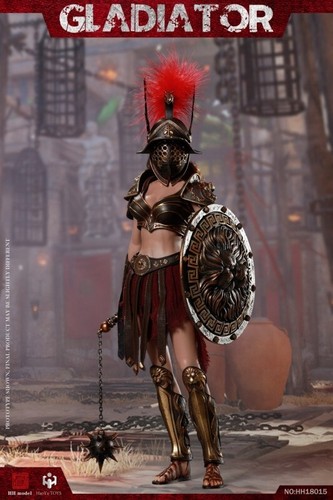 HAOYU TOYS HH18015 IMPERIAL FEMALE GLADIATOR WARRIOR - DIECAST - RED VERSION - Imagen 5 de 8