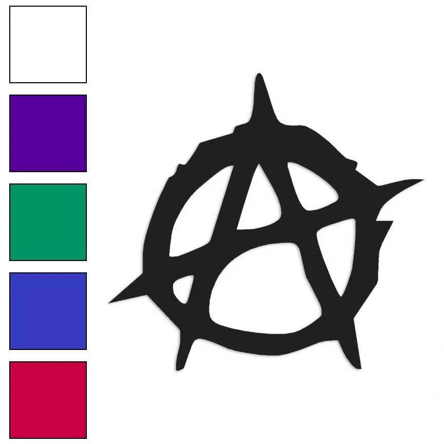 STICKER*PIMP Anarchy Symbol, Vinyl Decal Sticker, Multiple Colors & Sizes #783