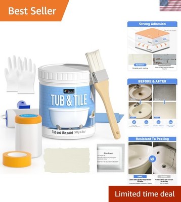Tile Paint, Tub and Tile Refinishing Kit with Tools, Bathtub Paint Water Base...