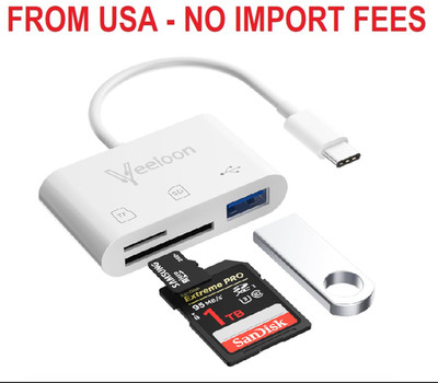 OTG SD Card Reader for iPhone 17/16,3-in-1 Memory Card Reader with USB Camera Ad