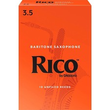 Rico Baritone Saxophone Reeds, Box of 10 Strength 3.5