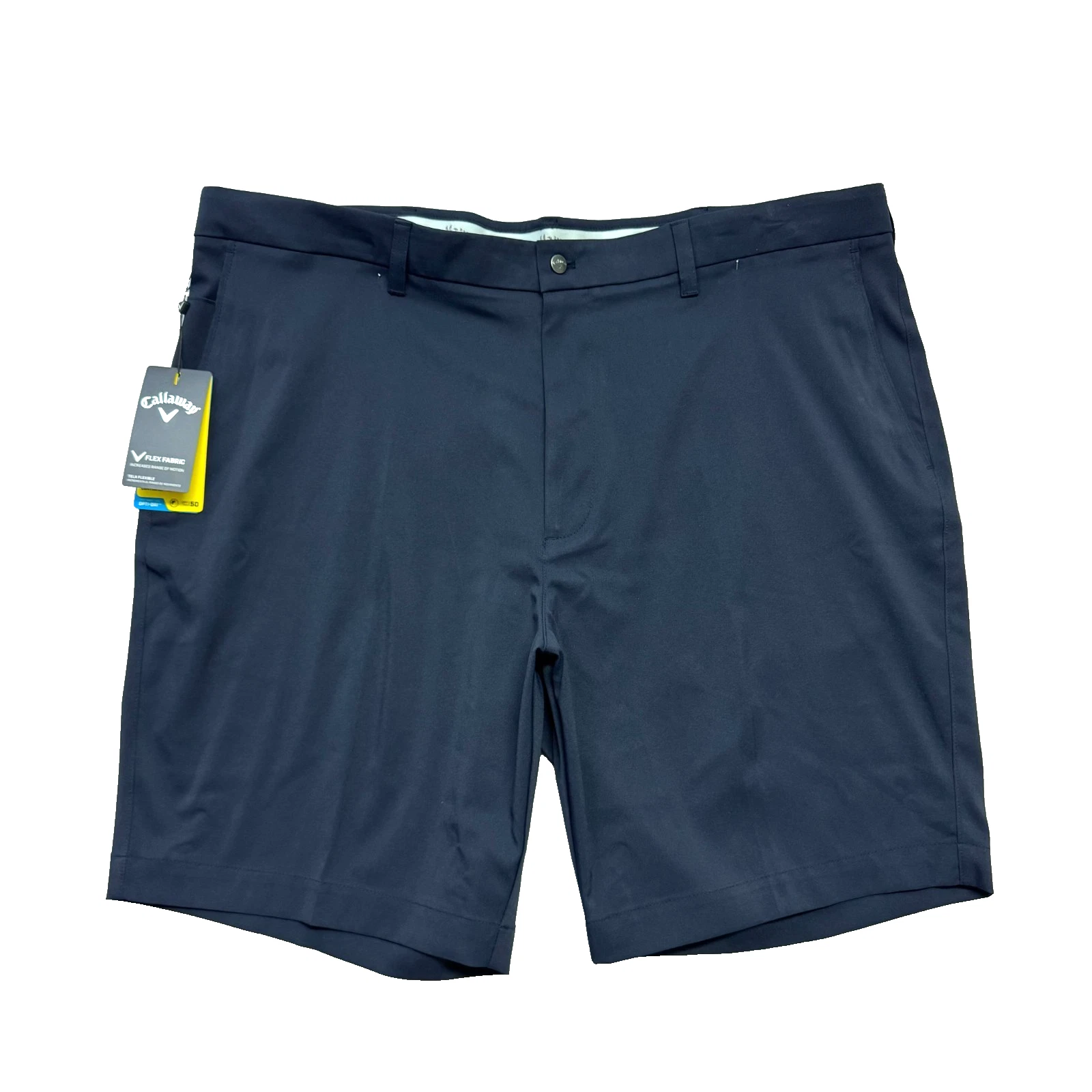 Callaway Men’s Golf Shorts Night Sky Navy Flat Front Stretch 44B $86 MSRP NWT
