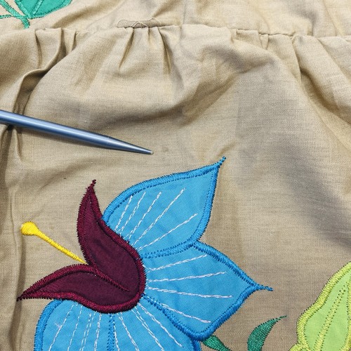Vtg 1997 Embroidered Huipi Dress Youth 8 Colorful Otomi Flowers Bird Butterflies - Picture 7 of 8