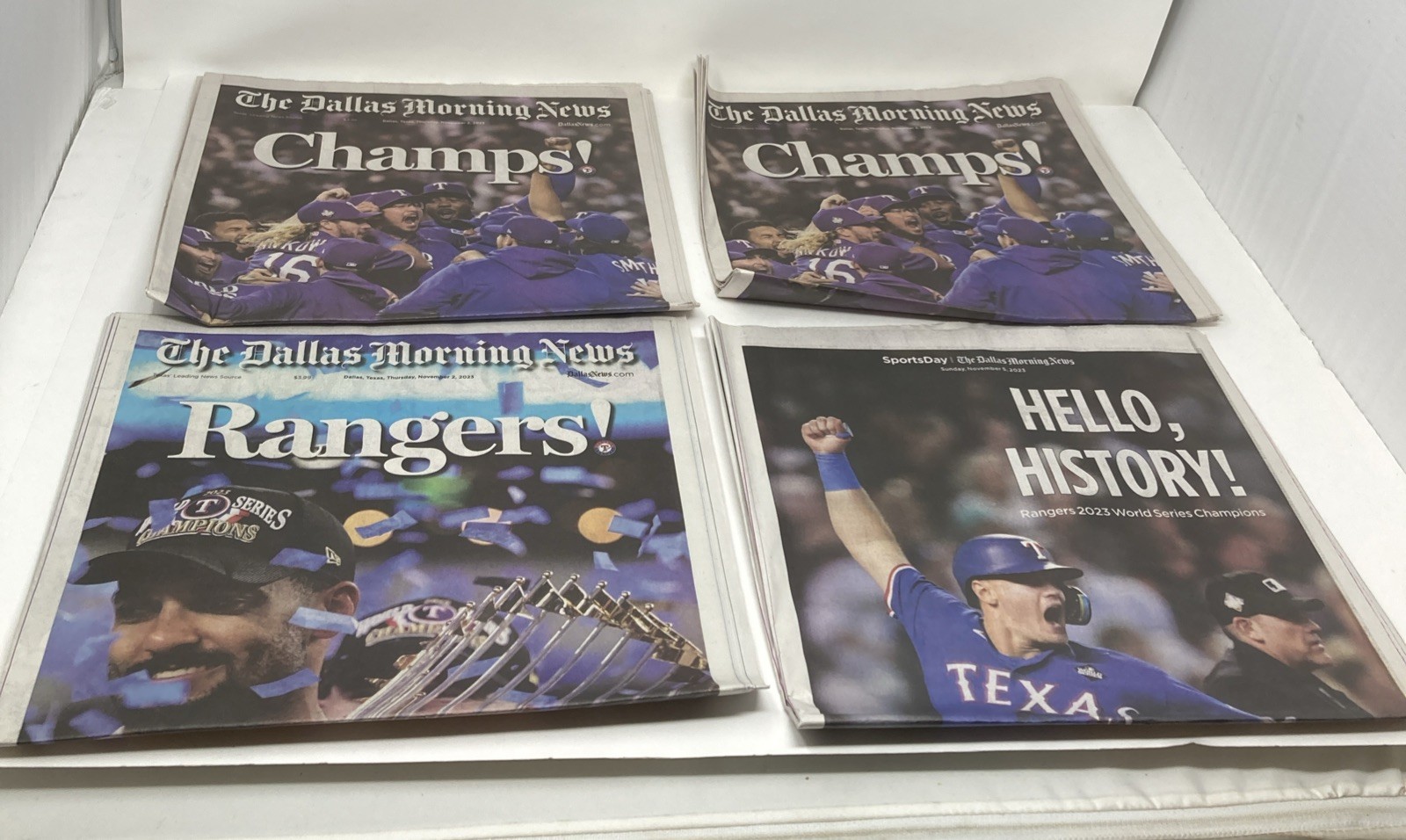 2023 Texas Rangers Ws Champions Newspaper Dallas Morning News Several Versions