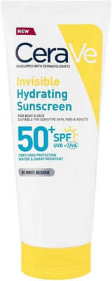 CeraVe Invisible Hydrating Sunscreen SPF 50+, Breitspektrum UVB UVA Schutz,