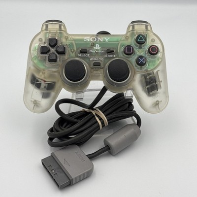 Sony PlayStation PS1 DualShock Analog OEM Controller (SCPH-1200) Clear Tested