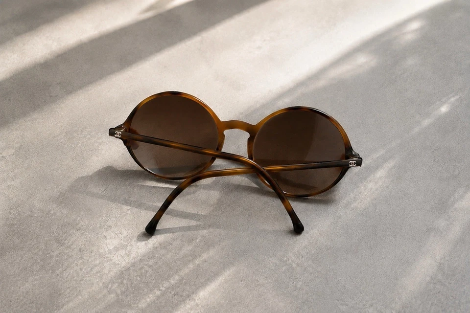 CHANEL 5278 Lunettes de soleil rondes monture plastique marron unisexe - Photo 2/4