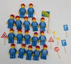 17 VTG 80s LEGO Train Maintenance Construction Workers Signs City Town Classic
