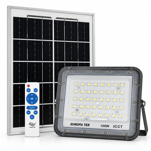 RobertAgor Driwei Solare Led-Scheinwerfer 100W 3CCT IP65 Mit Fernbedienung-image
