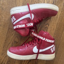 Supreme x Nike Air Force 1 High Red Size 12