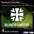 German Army Sticker Camouflage/Camo - 4 Pieces Sticker