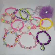 14pcs Children Kids Mixed Bracelets Wristbands Stretchable