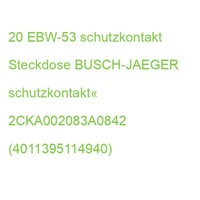 20 EBW-53 Schutzkontakt Steckdose BUSCH-JAEGER Schutzkontakt« 2CKA002083A0842 (4
