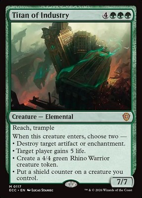 Titan of Industry 117 NM Lorwyn Eclipsed Commander MTG