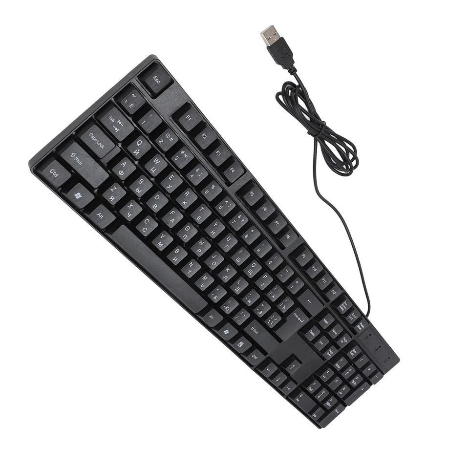For Russian K1800 Minority Language Keyboard With 104 Keys USB Wired Gaming - Image 2 of 4