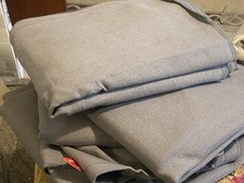 4 Stück IKEA HENRIKSDAL Stuhlhusse lang, grau Leinen, 103.016.39