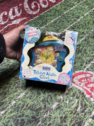New Nickelodeon 1998 Rugrats Talking Alarm Clock Chucky Tommy In Box Angelica Pi