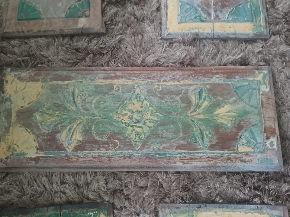 29.5"x79.5" Antique Vintage Old Victorian Interior SOLID Wood Wooden Door Panels - Image 4 of 4