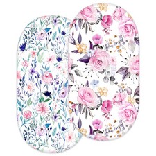 Bassinet Sheet 2 Pack Ultra Stretch Bassinet Fitted Sheet for Baby Girls Boys...