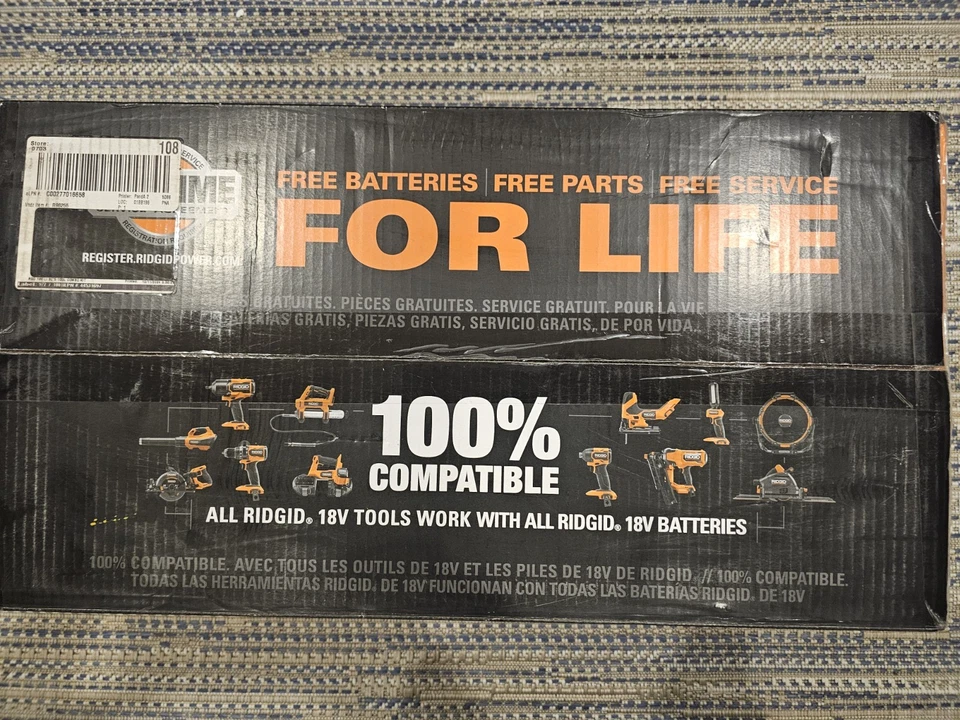 RIDGID 18V Cordless 5-Tool Combo Kit R96255 - Image 3 of 4