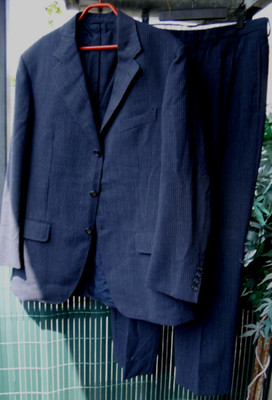 Albert Goldberg Faconnable Anzug navy Nadelstreifen Size 52 DGr.M Vintage