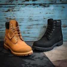 Timberland Men’s Premium 6 Inch Wheat Brown Leather Lace Up Boots