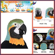 Parrot Bird Head Mask Long Style Latex Halloween Costume Adult Party Novelty