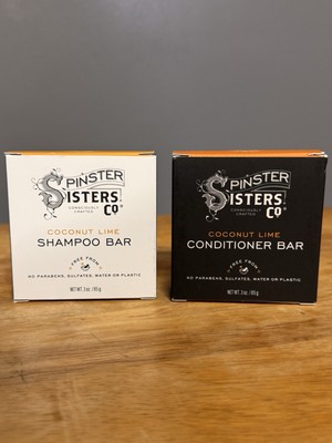 Spinster Sisters Co Coconut Lime Hair Shampoo And Conditioner  Bars