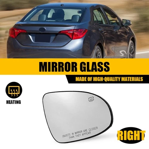 Heated Mirror Glass for Toyota 2014-2019 Corolla Sedan Passenger Side TO1325117
