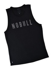 NoBull Tank Top LARGE Mens Cross Fit Gym Workout Shirt Stretch Black