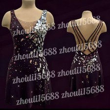 New ice figure skating dress Baton rotating dress custom size