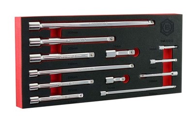 Britool Hallmark 12 Stück feste Verlängerungsstangen-Set 1/4'', 3/8'' & 1/2'' - SMLES12