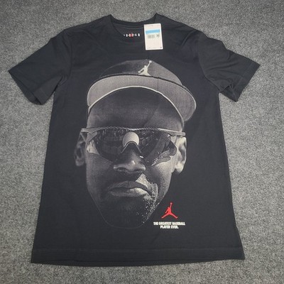 Jordan Shirt Men Medium Black Greatest Baseball Player Ever Nike Air Graphic Tee