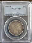 1907-D Barber Half Dollar PCGS VF30