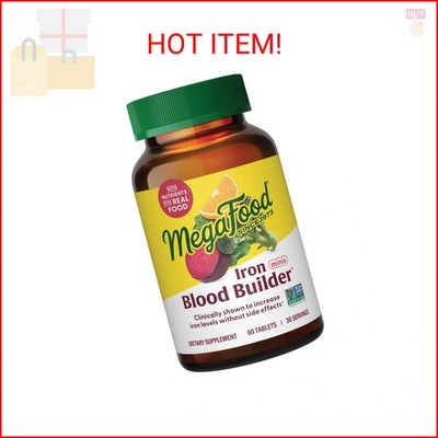 MegaFood Blood Builder Iron Supplement for Women & Men - Increase Iron Levels Wi
