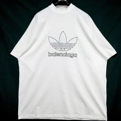 BALENCIAGA adidas Short sleeve Logo T-shirt TNVN8 white cotton