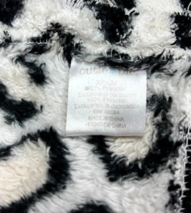 Manta de bebé Cutie Pie htf marrón beige negro estampado de guepardo de leopardo 30x36 polar Foto 3 de 3