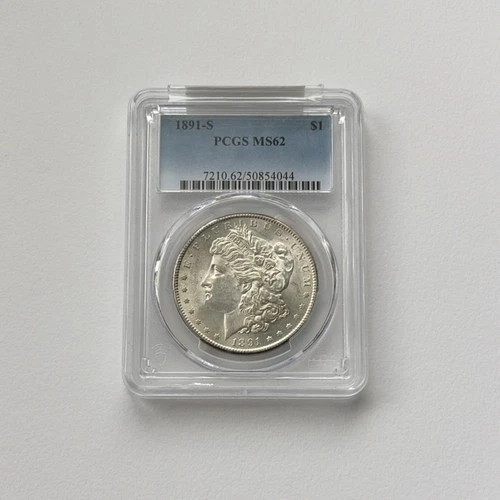 1891 Morgan Dollar PCGS MS62 San Francisco Silver $1 Coin Business Strike