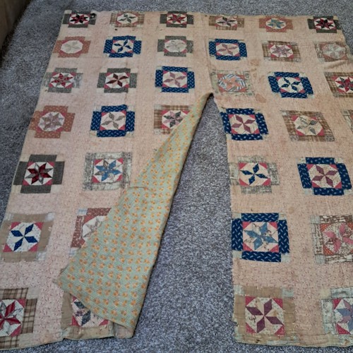 Cutter Quilt Vintage Stars Ohio Iowa 8 Point Upcycle Craft Prop Damage READ - Picture 7 of 23