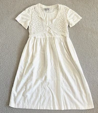 Carol Andersson Dress Petite Medium Crochet Lace Boho Cottagecore