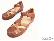 Klouds Shoes Orthotic Friendly Comfort Leather Sandals Klouds Footwear Norah