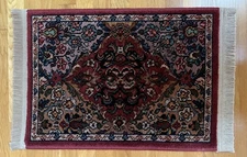 Rare Small Tiny Karastan Wool Rug 700 Series 717 Kirman Panel Kirman Multicolor