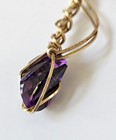 Natural Amethyst Pendant  Gold Tone Vintage Beautiful  — photo 6