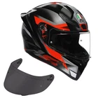 AGV K1-S Fastlap Black Grey Red Free Dark Tint