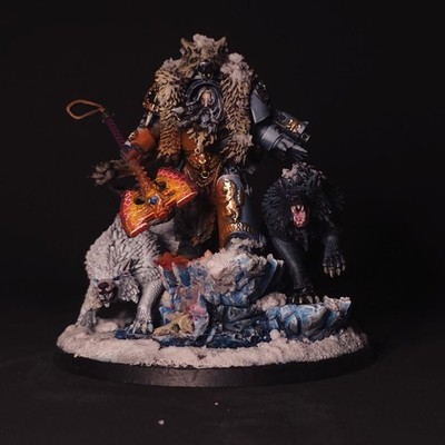 Logan Grimnar - Masterclass Display bemalt - Space Wolves Warhammer 40K