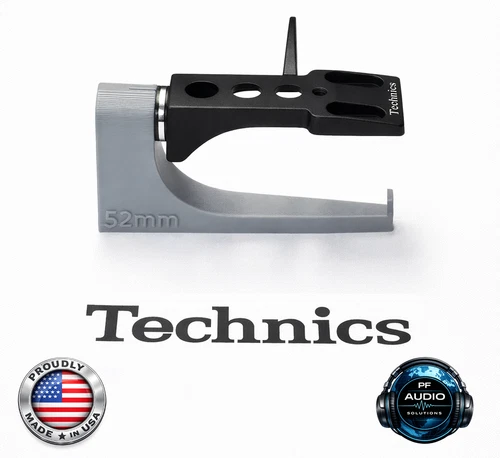 Technics 1200 1210 MK2 Turntable Headshell gold wires + gauge