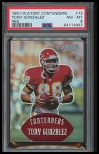 1997 Playoff Contenders Football Tony Gonzalez #72 Rookie Red /25 PSA 8