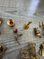 Dollhouse Miniature Lot Brass Vintage Minis