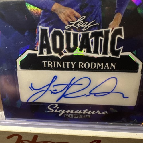 2025 Leaf Signature Series Aquatic TRINITY RODMAN Cracked Ice Auto #1/1 USWNT - Foto 10 di 13