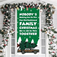 Christmas Vacation Gift, Funny Holiday Door Cover, 70.8 x 35 inches, Together